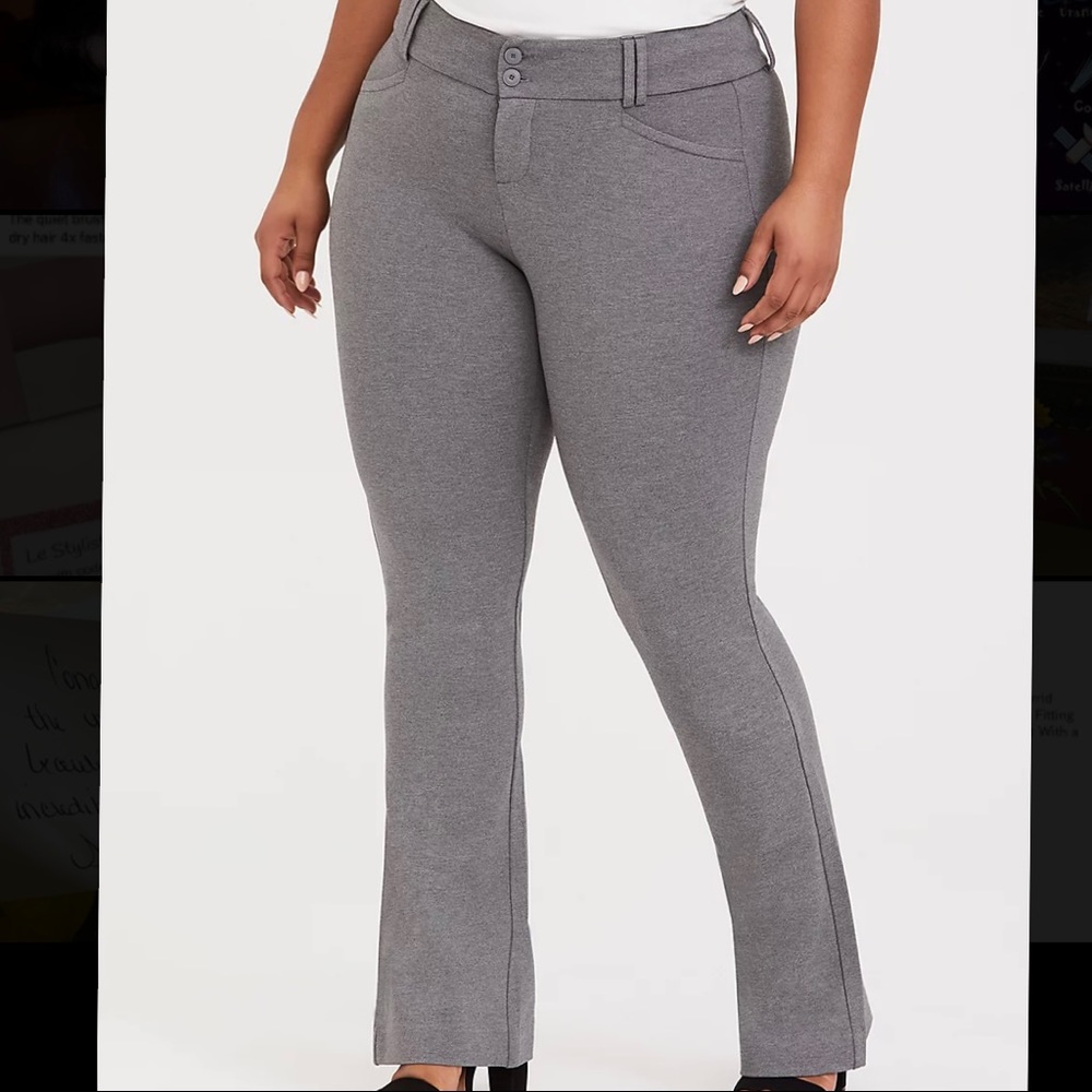 Grey Ponte Knit Pants